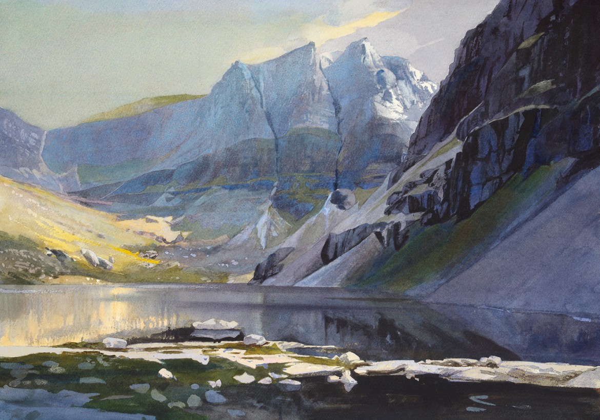 Coire Mhic Fhearchair, Torridon - watercolour 53 x 75cm