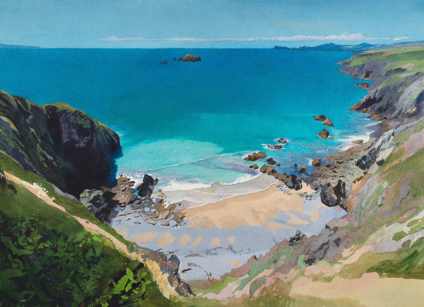 Looking towards Solva from Dinas Fawr