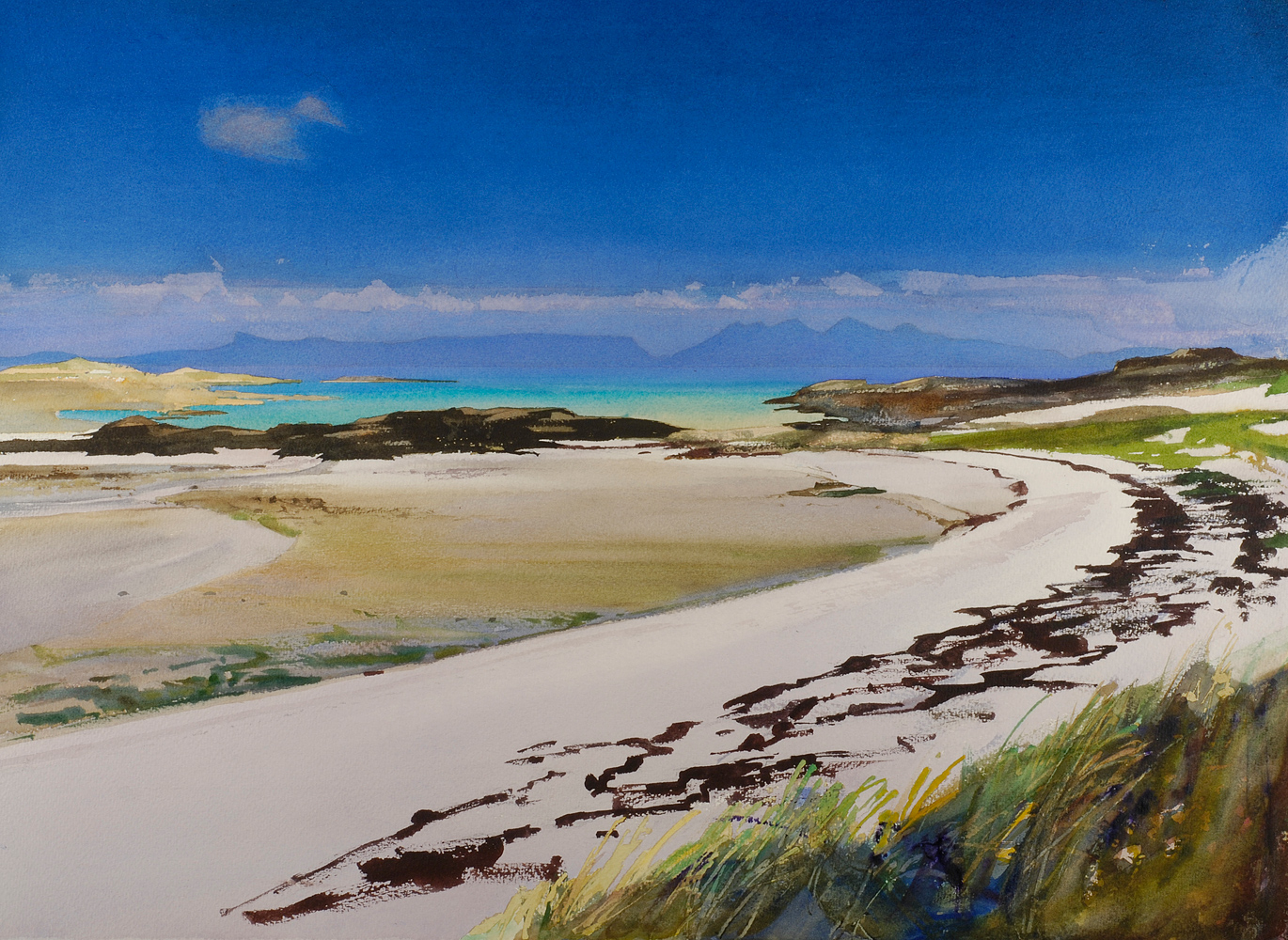 Rum & Eigg with Turquoise Sea